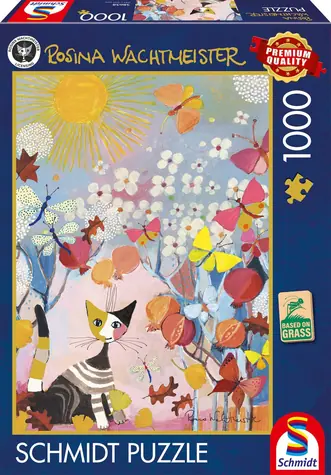 Schmidt Puzzle Prúžkované mačiatko / 1000 dielikov / rozmer 69,3 × 49,3 cm