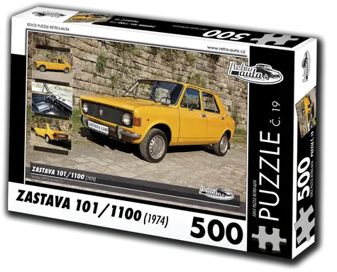 RETRO-AUTA Puzzle č. 19 Zastava 101, 1100 (1974) / 500 dielikov / 48 × 36 cm