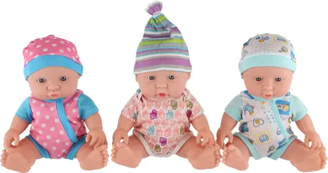 TEDDIES Bábika bábätko so zvukmi / 25 cm / mix farieb / batéria v balení