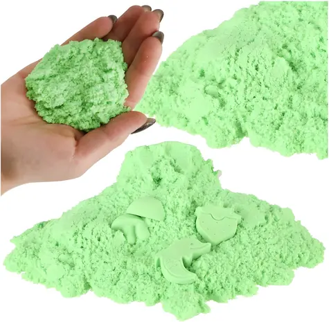 KIK Zelený kinetický piesok 1kg / od 3 rokov