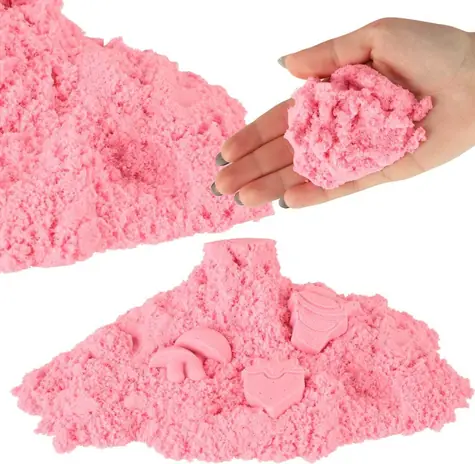KIK Ružový kinetický piesok 1kg / od 3 rokov