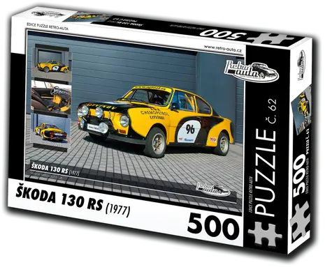 RETRO-AUTA Puzzle Škoda 130 RS (1977, č. 62) / 500 dielikov / 48 × 36 cm