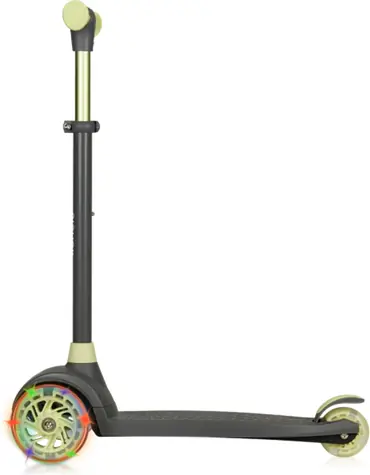Lionelo Kolobežka Jessy Grey Green / Trojkolesová / 4 výšky riadidiel / LED kolieska / do 50 kg