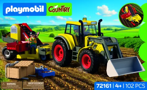Playmobil Country 72161 Veľký traktor so zemiakovým kombajnom / Stavebnice