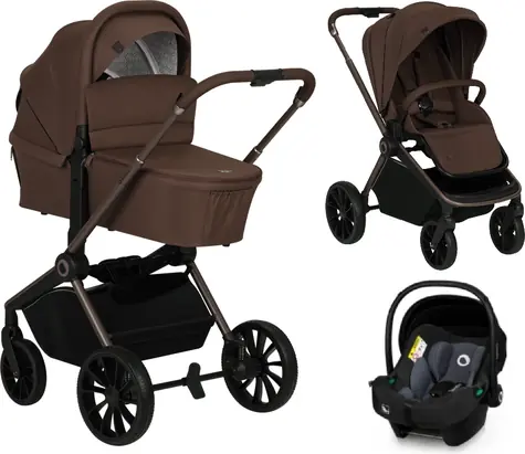 Lionelo Kočík kombinovaný Mika PLUS 3v1 Mocha Mousse / Hliníkový rám / Nosnosť do 22 kg / Autosedačka do 13 kg