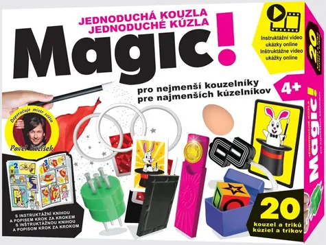 SPARKYS Kúzelnícka súprava Škola kúziel - Super ľahká mágia / 20 kúziel a trikov