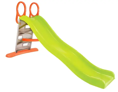 MOCHTOYS Šmykľavka 198 cm / s lezeckou stenou / napojenie na hadicu / 198 × 198 × 110 cm / od 3 rokov