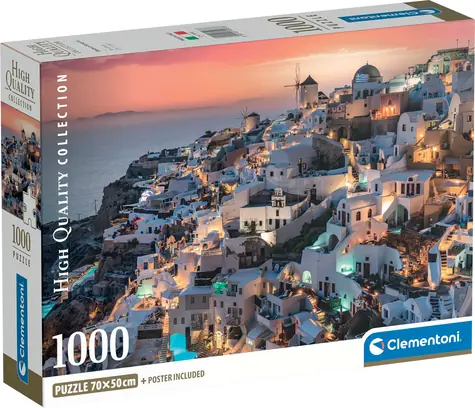Clementoni Puzzle Odtiene Santorini / 1000 dielikov / od 18 rokov