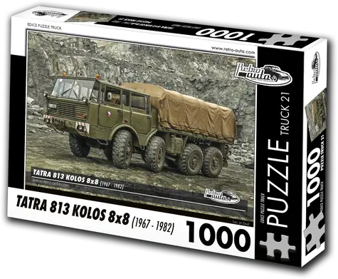 RETRO-AUTA Puzzle TRUCK Tatra 813 Kolos 8x8 (č.21) / 1000 dielikov / 66 × 47 cm