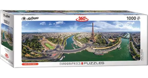 EUROGRAPHICS Panoramatické puzzle Paríž, Francúzsko / 1000 dielikov / 99 x 33 cm