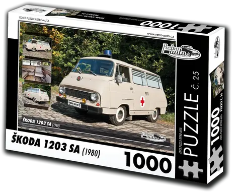 RETRO-AUTA Puzzle č. 25 Škoda 1203 SA (1980) / 1000 dielikov / 66 × 47 cm