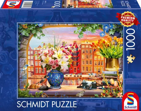 Schmidt Puzzle Návšteva Amsterdamu / 1000 dielikov / 69,3 × 49,3 cm