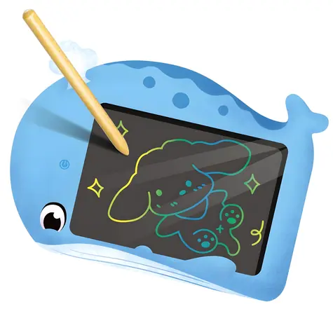 2KIDS TOYS Detský LCD kresliaci tablet Veľryba / od 3 rokov / modrá, čierna / na batérie