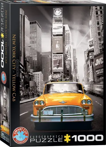 EUROGRAPHICS Puzzle Žltý taxík v New Yorku / 1000 dielikov / 48,9 x 67,6 cm