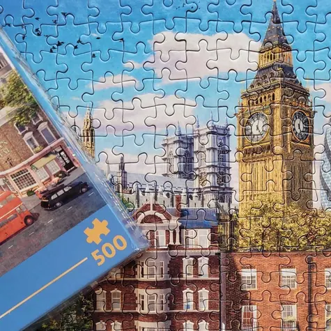 GIBSONS Puzzle Londýnske ulice / 500 dielikov / 49 × 34 cm