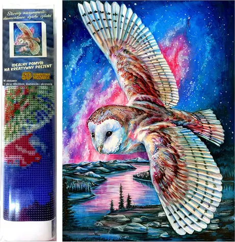 Norimpex Diamantové maľovanie Sovie rokov / 30x40 cm