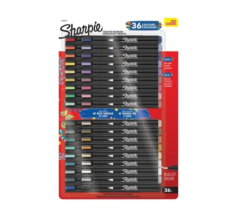 Sharpie Kreatívny popisovač mix farieb / Popisovač / akrylový / okrúhly hrot / sada 36 ks
