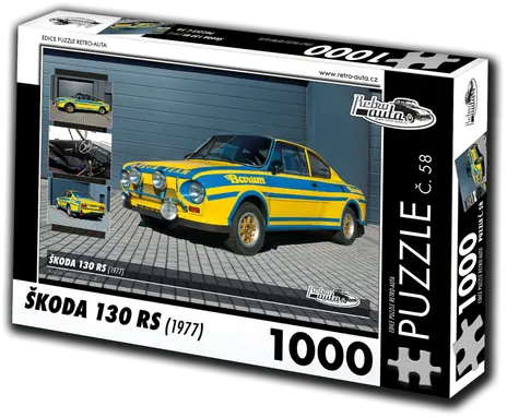 RETRO-AUTA Puzzle č. 58 Škoda 130 RS (1977) / 1000 dielikov