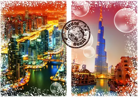 GRAFIKA Puzzle Cesta okolo sveta: Dubaj / 1000 dielikov / 69 x 47,8 cm