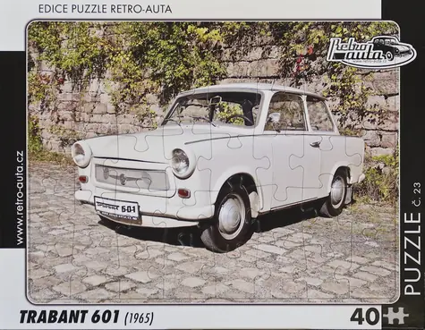 RETRO-AUTA Puzzle č.23 Trabant 601 (1965) / 40 dielikov / 32 x 24 cm