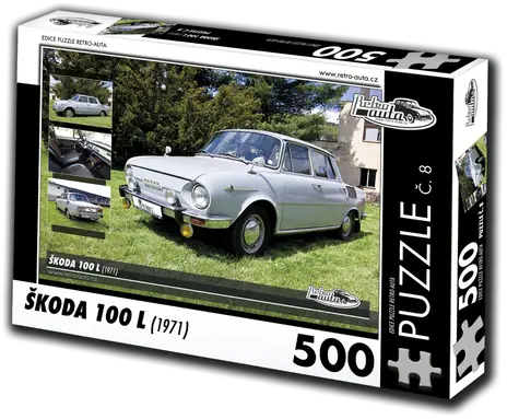 RETRO-AUTA Puzzle č. 8 Škoda 100 L (1971) / 500 dielikov / 48 x 36 cm