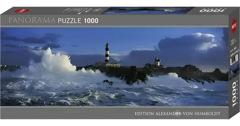 HEYE Panoramatické puzzle Maják Le Créac'h, Bretónsko, Francúzsko / 1000 dielikov / 94 × 33 cm