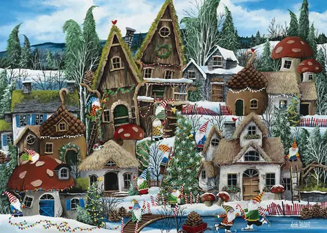 ALIPSON Puzzle Vianočný škriatok / 1000 dielikov / 69 x 47,8 cm