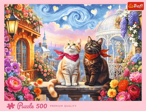 Trefl Puzzle Mačacia láska / 500 dielikov / 48 x 34 cm