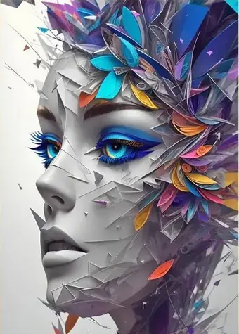 Norimpex Diamantové maľovanie Abstraktný portrét ženy / 30x40 cm