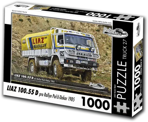RETRO-AUTA Puzzle TRUCK č.27 Liaz 100.55 D / Rally Paríž-Dakar (1985) / 1000 dielikov / rozmer 66 × 47 cm
