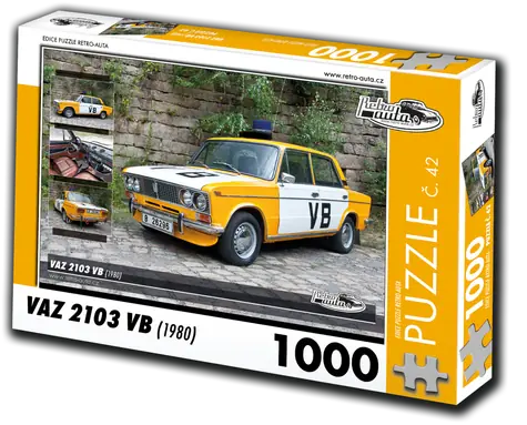 RETRO-AUTA Puzzle č. 42 VAZ 2103 VB (1980) / 1000 dielikov / 66 × 47 cm