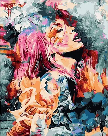 Norimpex Diamantové maľovanie Farebný portrét / 30x40 cm