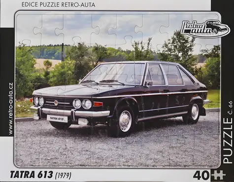 RETRO-AUTA Puzzle č.66 Tatra 613 (1979) / 40 dielikov / 32 × 24 cm