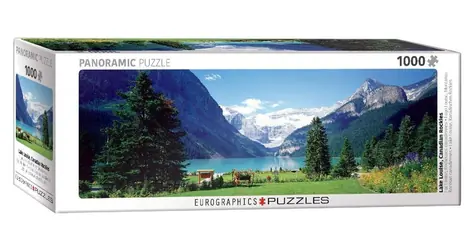 EUROGRAPHICS Panoramatické puzzle Jazero Louise, Canadian Rockies / 1000 dielikov / 99 x 33 cm