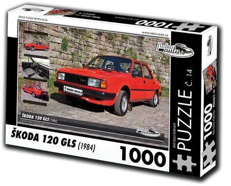 RETRO-AUTA Puzzle č. 14 Škoda 120 GLS (1984) / 1000 dielikov / 66 × 47 cm