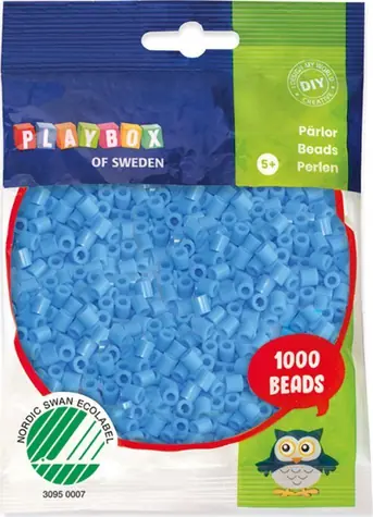 PLAYBOX Zažehľovacie korálky svetlo modré / 1000 ks
