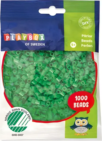 PLAYBOX Zažehľovacie korálky zelené / 1000 ks