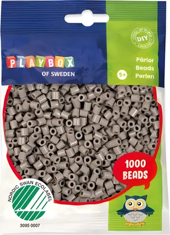 PLAYBOX Zažehľovacie korálky šedé / 1000 ks