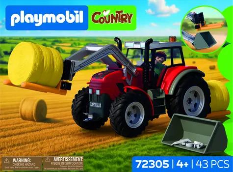 Playmobil Country 72305 Veľký traktor s balíkmi sena / Stavebnice