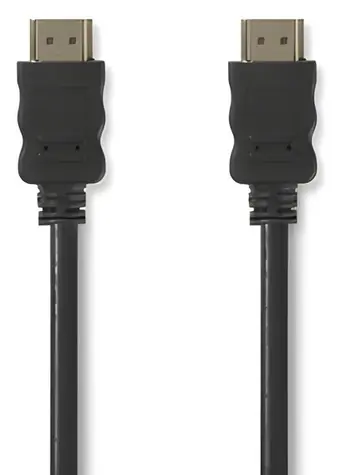 Nedis High Speed HDMI 1 m čierna / Kábel HDMI / 4K 30 Hz / ARC / 10,2 Gbps / Ethernet