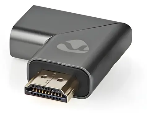 Nedis Profigold Fabritallic HDMI adaptér lomený vľavo / Adaptér / HDMI zástrčka - HDMI zásuvka