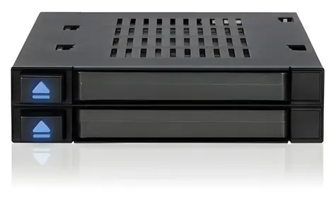 Icy Dock MB522SP-B čierna / Backplane pre 2x 2,5 "/3,5" HDD / SSD / SATA / SAS / 6 Gbit / s / Hot-Swap