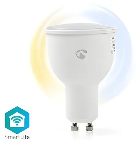 Nedis Žiarovka LED SmartLife / Wi-Fi / GU10 / 380 lm / 4,5 W / 2700-6500 K / Android & iOS