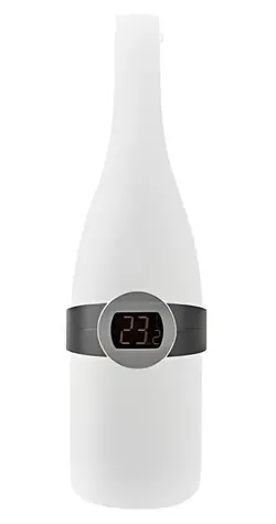 Nedis Teplomer na víno čierny / LCD displej / 0 - 50 °C