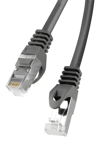 Lanberg CAT6 FTP 0,25 m čierna / Patch kábel / RJ45-RJ45 / Fluke Passed