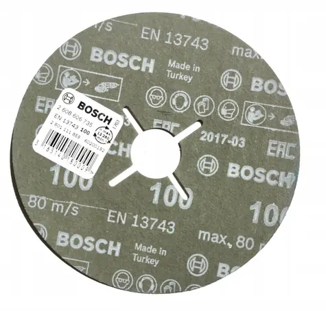 BOSCH R574 Best for Metal+ Inox / Fíbrový brúsny kotúč / Zrnitosť 100 / 125x22,23 mm