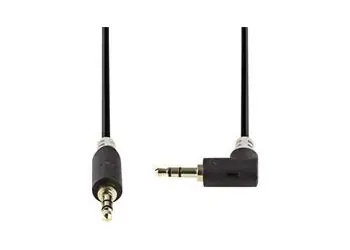 Nedis Stereo audio kábel / 3,5 mm zástrčka - 3,5 mm zástrčka / 1 m / pozlátené / antracit
