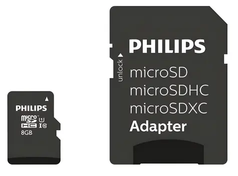 Philips MicroSDHC 8 GB / Pamäťová karta / UHS-I / 80 MB/s / V10