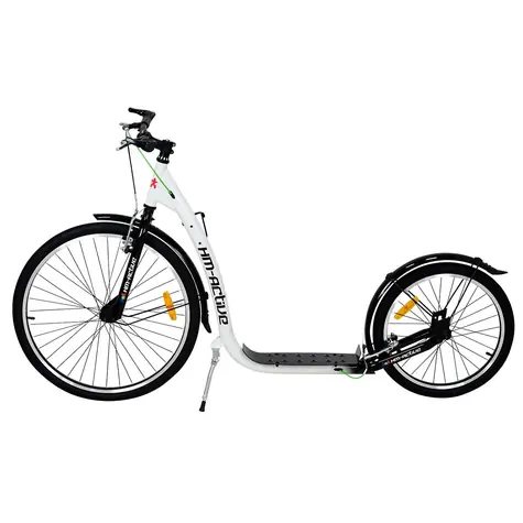 RULYT Kolobežka HM-ACTIVE biela / 26"/20" nafukovacie kolesá / nosnosť 120 kg / hliníkové V-brzdy