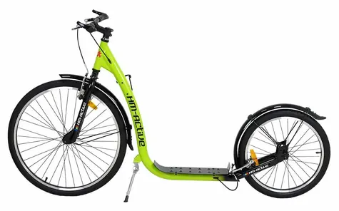 RULYT Kolobežka HM-ACTIVE zelená / 26"/20" nafukovacie kolesá / nosnosť 120 kg / hliníkové V-brzdy